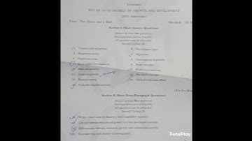 #calicutuniversity  #6thsemester BA ECONOMICS #question papper(Economics of growth and development )