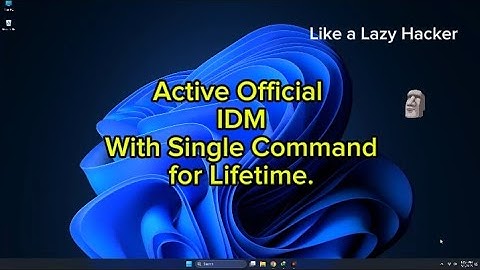 How to Active Official IDM. With Single Command