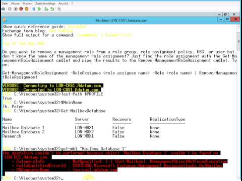 Exchange 2013-PowerShell Grundlagen-Profile