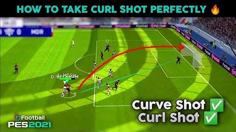 How to perform curl/curve shot| PES 2021 Mobile | How to take knuckle shot - Long Range Shooting