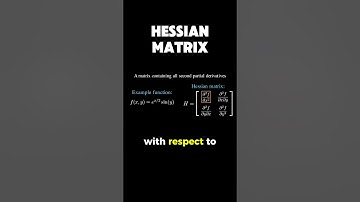 hessian matrix - intro #maths #machinelearning #datascience #mathematics