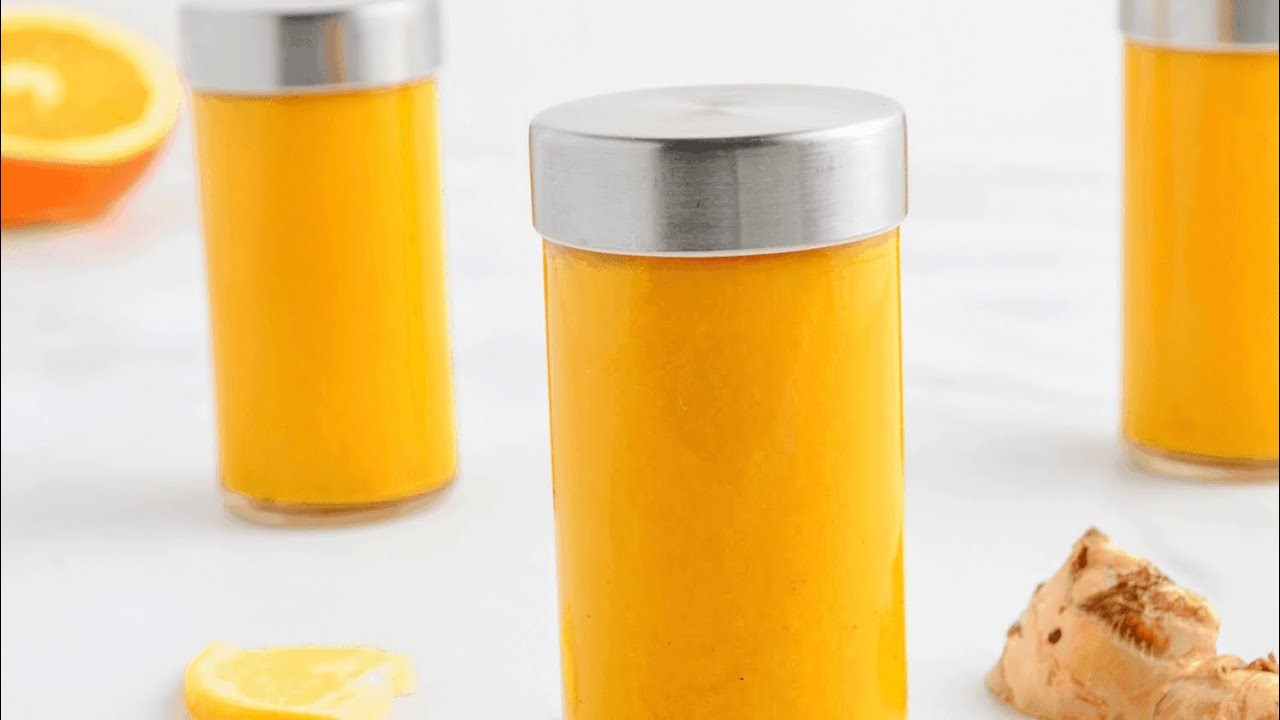 Lemon , Ginger , turmeric , garlic shot For Immune boosting energy