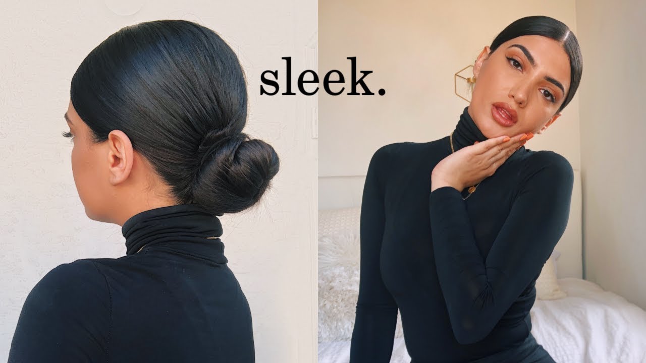 High Sleek Bun With Middle Part | High bun hairstyles, Bun hairstyles,  Sleek bun hairstyles
