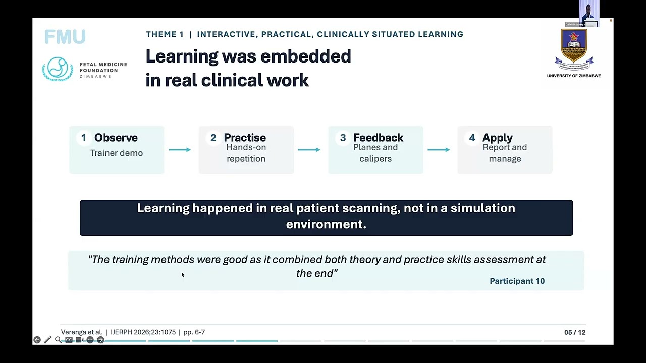 Trainer and Trainee Experiences From a Qualitative Phenomenological Study- Dr C. Verenga