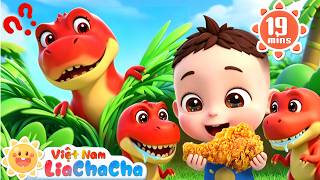 🍗 5 chú khủng long T-rex ăn gà rán | LiaChaCha - Ca Nhạc Thiếu Nhi Việt Nam