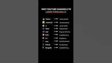 Best YouTube Channels To Learn These Skills 🔥 #shorts #coding #programming