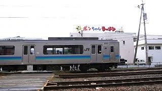 E127系100番台A3編成構内試運転
