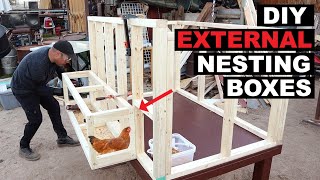 DIY External Nesting Boxes for Chickens  How to Attach to a Chicken Coop