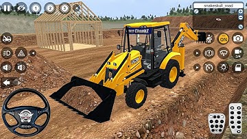 JCB Backhoe Loader Driving ( New Update ) - Bus Simulator Indonesia #21 - Android Gameplay