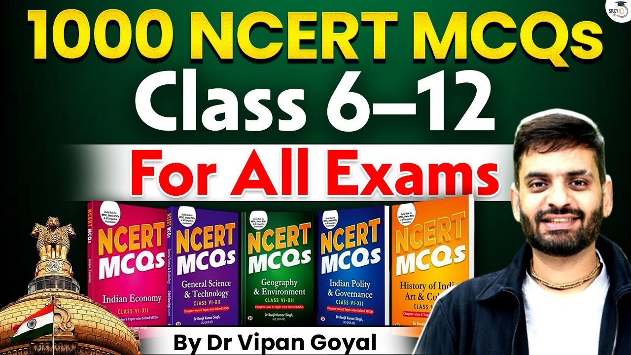 1000 NCERT MCQs 6th–12th | Complete GS MCQs NCERTs for All Competitive Exams | Dr Vipan Goyal