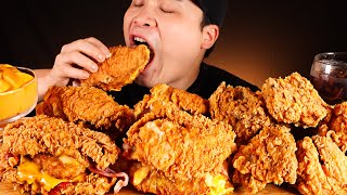 KFC Hot Fried и Double Down Max Mukbang~!! Реальный звук АСМР