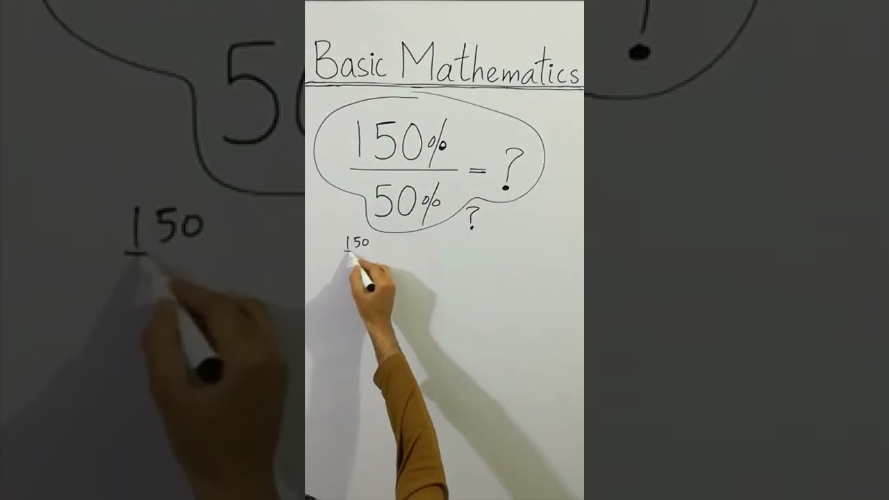😳 CLEAN BASIC MATHEMATICS 150%/50%=? NO CALCULATORS ALLOWED! #Shorts