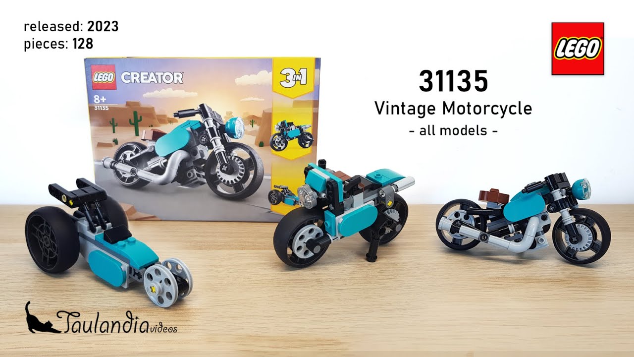 Vintage Motorcycle 31135, Creator 3-in-1