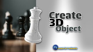 Create 3D Object in Photoshop  Photoshop 3D #Shorts