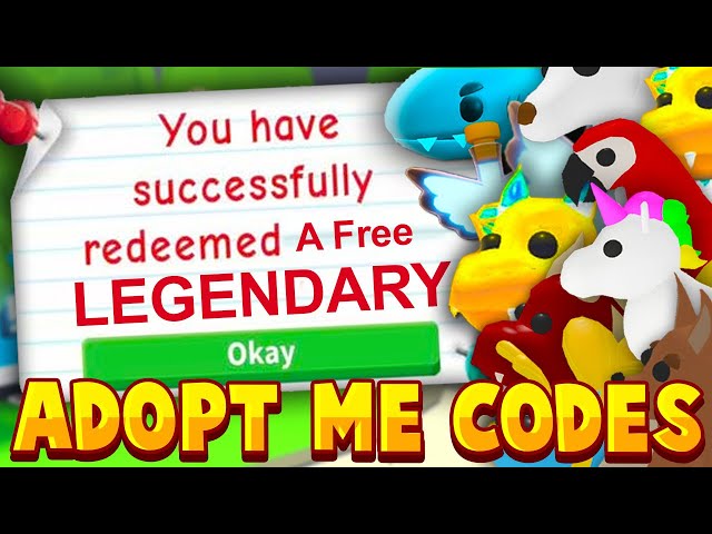 ALL NEW ADOPT ME CODES! GET FREE LEGENDARY PETS IN ADOPT ME MARCH 2020 (Not  Expired) 