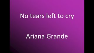 No tears left to cry - Ariana Grande (cover) avec paroles