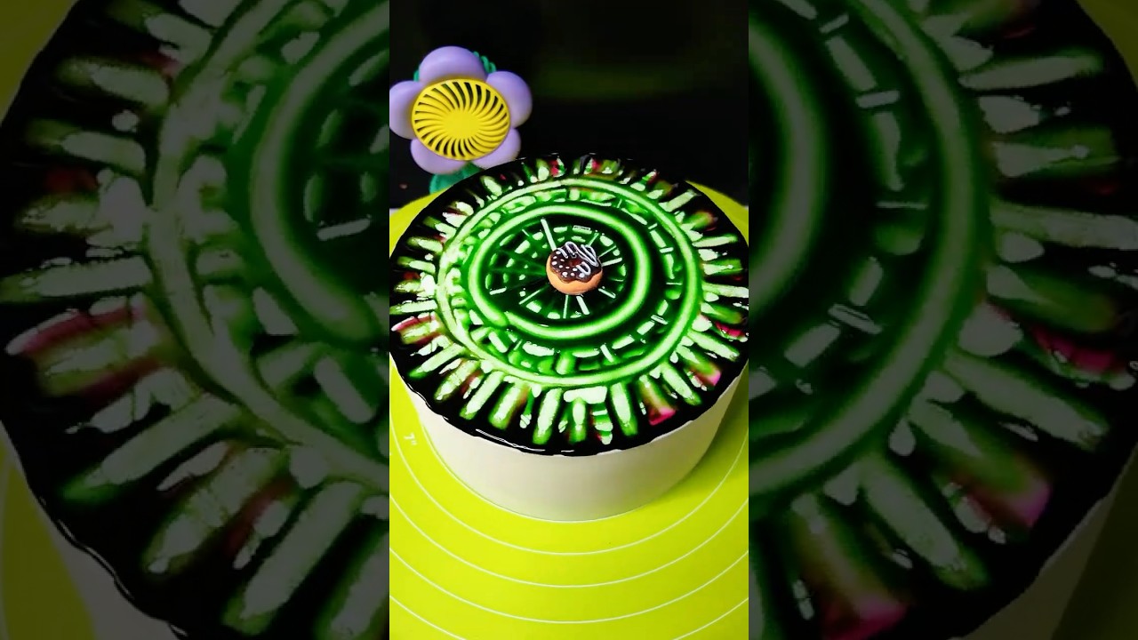 Yummy green basket cake with rabbit face cake design 2026 cake design Cooking real food