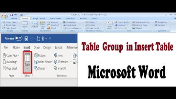 Table Group In Insert Tab | Hindi | Design Tab | Layout Tab | MS-WORD