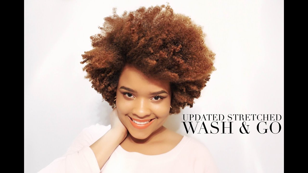 Updated Stretched 'Wash & Go' | 4A Natural Hair - YouTube