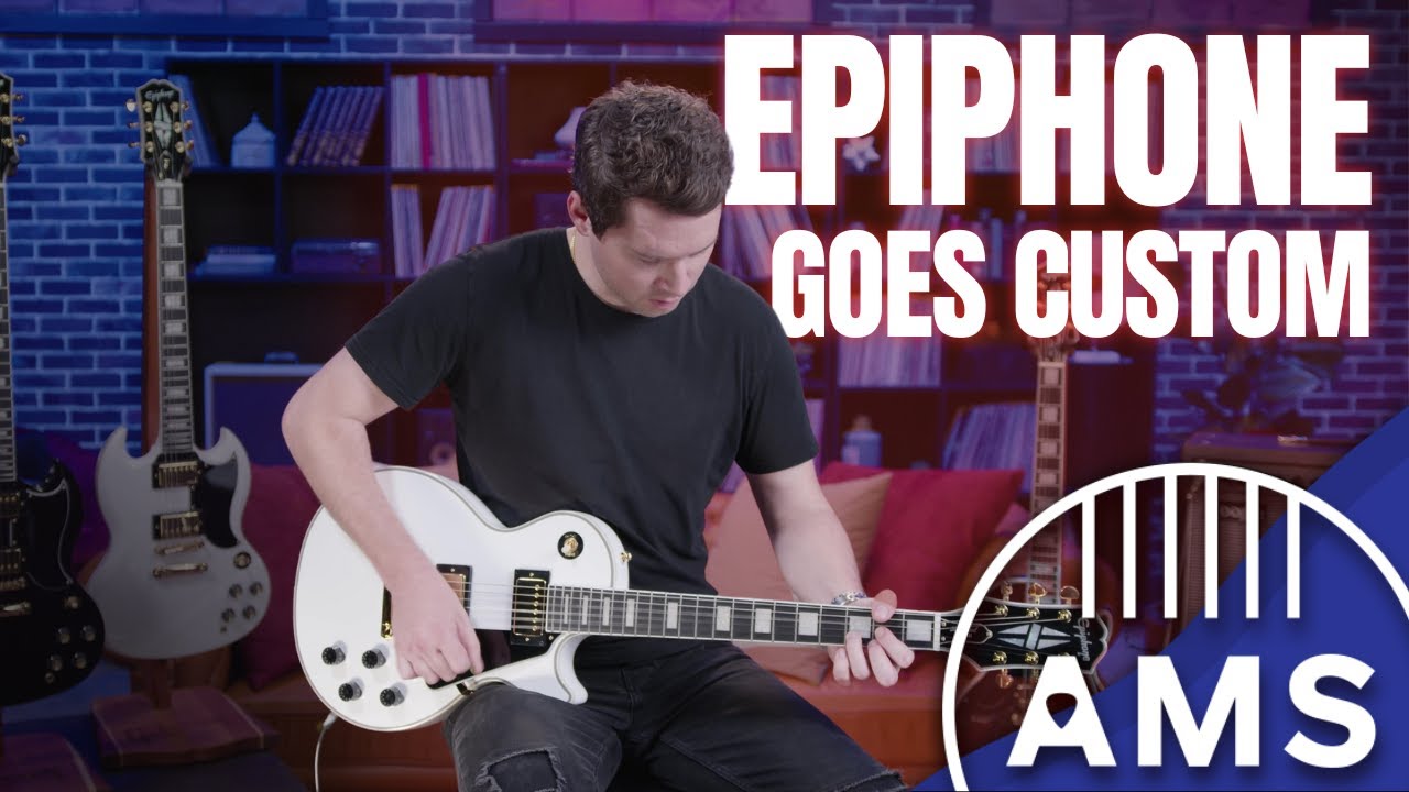 Epiphone Inspired by Gibson Custom Les Paul Custom Guitar with Bag
