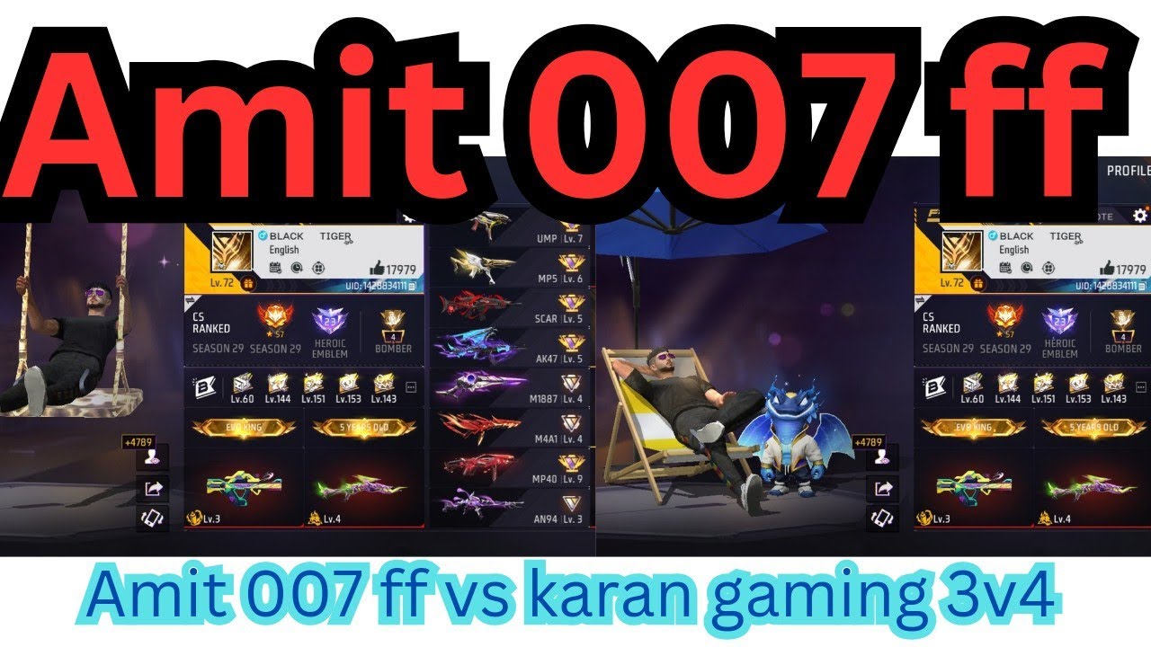 Amit 007 ff vs karan gaming 3v4 #amit007ff #virelvideo #gamingvideos ...