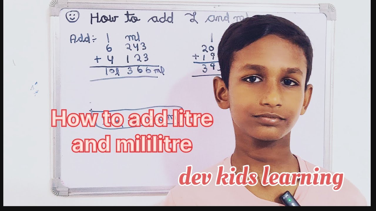 adding liter to mililiter@UshaSingh-jx4hi#kidslearning #basicmaths ...