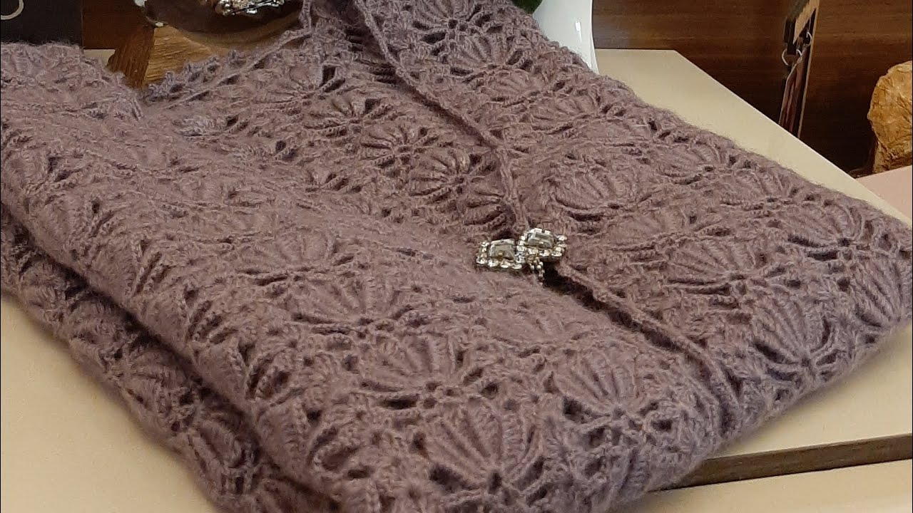 Çeyizlik Tığişi Midye Kabuğu(Dolgulu)Yelek Yapılışı 3.VE SON BÖLÜM