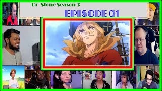 Dr  Stone Season 3 Episode 1 Reaction Mashup   Dr Stone ドクターストーン 3期 1話 リアクション