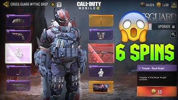 CROSS GUARD DRAW MYTHIC DROP 6 SPINS FOR TEMPLAR ROYAL KNIGHT & MYTHIC AS VAL DOUBLE EDGE COD MOBILE