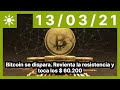 Bitcoin se dispara. Revienta la resistencia y toca los $ 60.200