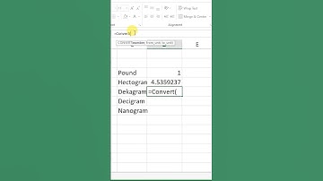 Convert Pound into Dekagram Microsoft Excel #msexcel #dekagram #excel #shorts