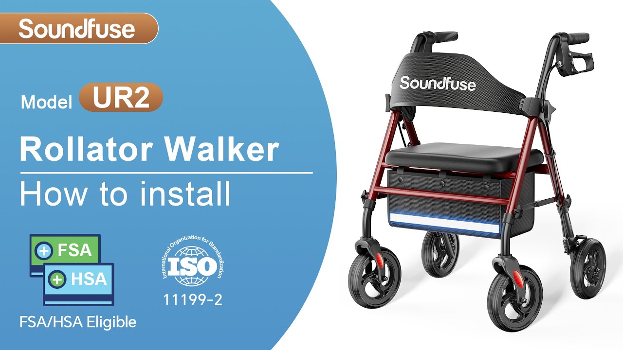 How to Install 4 Wheel Rollator Walker (Model: UR2)