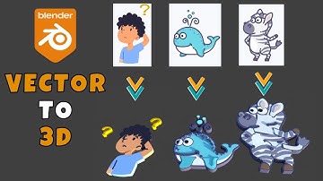 Vector To 3D | Convert Vectors into 3D Model | SVG to 3D model in Blender
