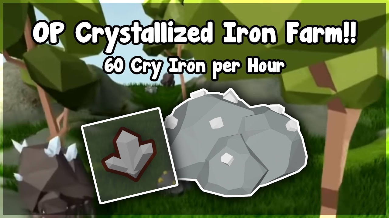*OP* CRYSTALLIZED IRON FARM!! (60 Cry iron Per Hour) [Roblox Islands