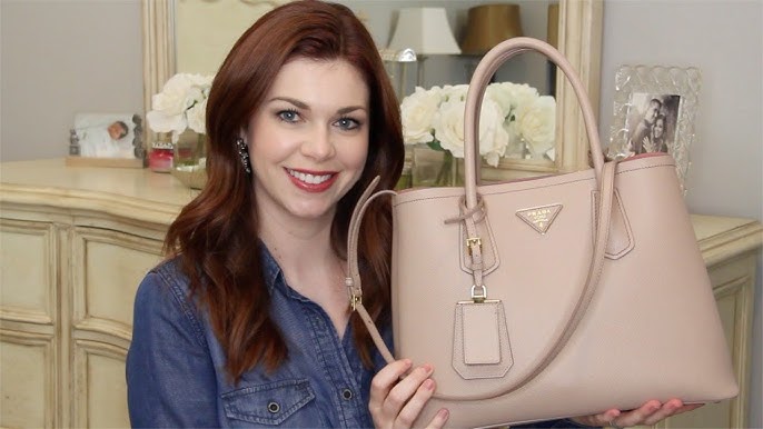 Prada Saffiano tote review: Cuir double bag vs. Lux double zip purse  comparison 