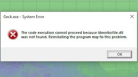 2018 Fallout New Vegas libvorbisfile.dll solution