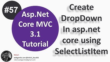(#57) Create dropdown in asp.net core using SelectListItem | Asp.Net Core tutorial