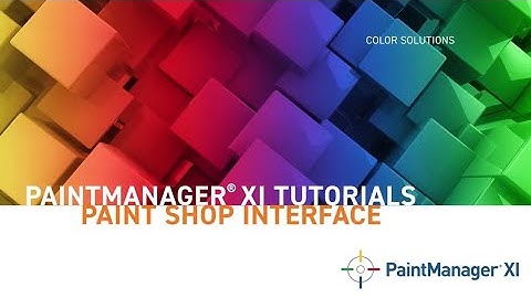 PaintManager® XI Software Tutorials - Paint Shop Interface