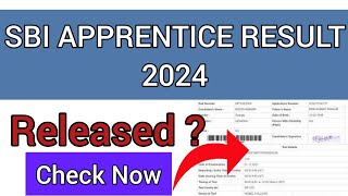 SBI Apprentice Result 2024 | How To Check SBI Apprentice Result 2024