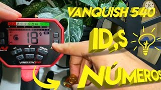 VANQUISH 540 - ID NÚMEROS (Detector de metais)