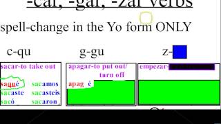2A Unit 3A -car, -gar, -zar verbs in preterite