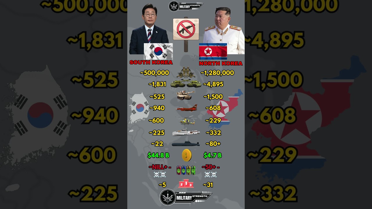 South Korea vs North Korea Military Power Comparison 2026