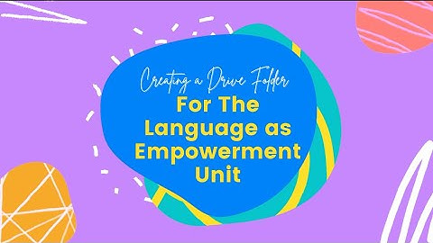 Create a Google Drive Folder to Manage Documents (Student Facing)