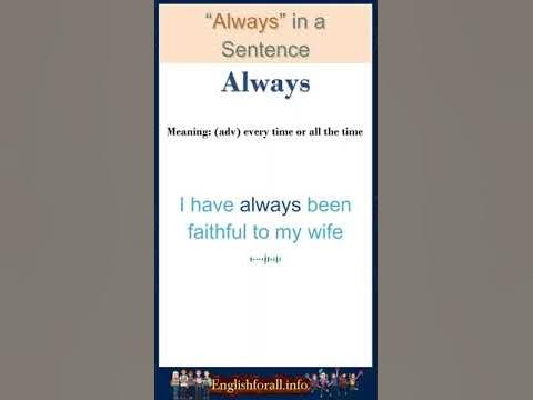 Always Meaning | Always in a Sentence | Most common words in English #