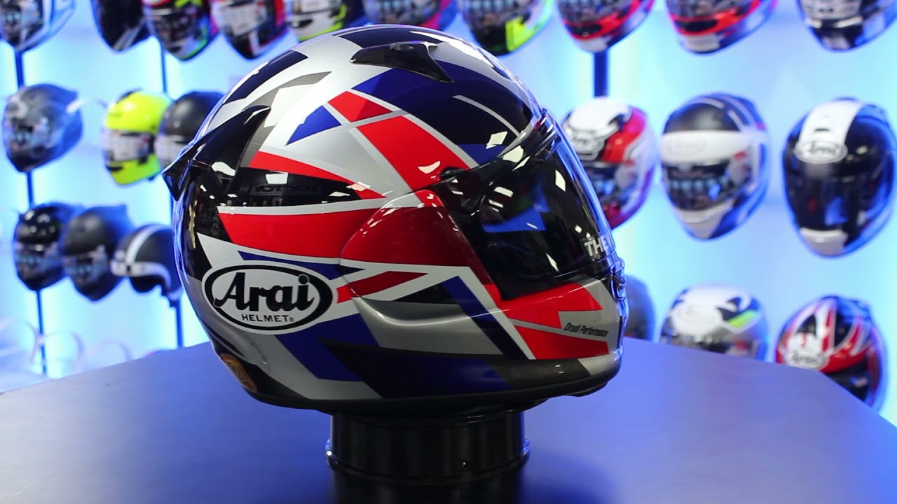Arai Profile-V Flag UK Motorcycle Helmet - YouTube