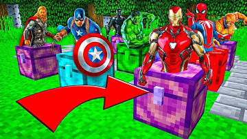 Minecraft - NOOB vs PRO vs HACKER vs GOD : PORTAL CHEST TO MARVEL CHALLENGE ! AMV SHORT Animation