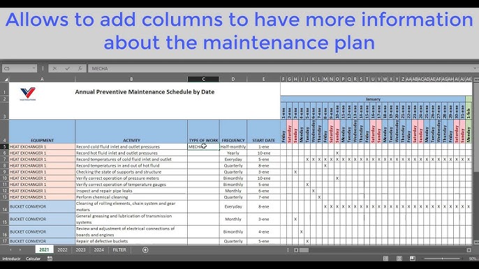 ✓ PREVENTIVE MAINTENANCE SCHEDULE IN EXCEL - YouTube preventive-maintenance-schedule-in-excel-youtube