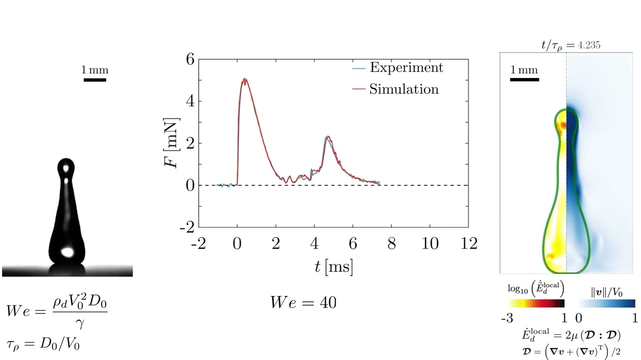 Video S1. Typical force on superhydropbic substrates as a water drop impacts on it