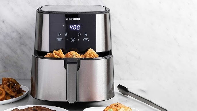 Chefman 8-Qt. TurboFry Stainless Steel Air Fryer with Basket Divider