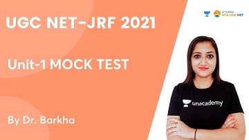 Unit-1 MOCK TEST  | Lec -02 | Political Science | UGC NET-JRF 2021 | Dr. Barkha